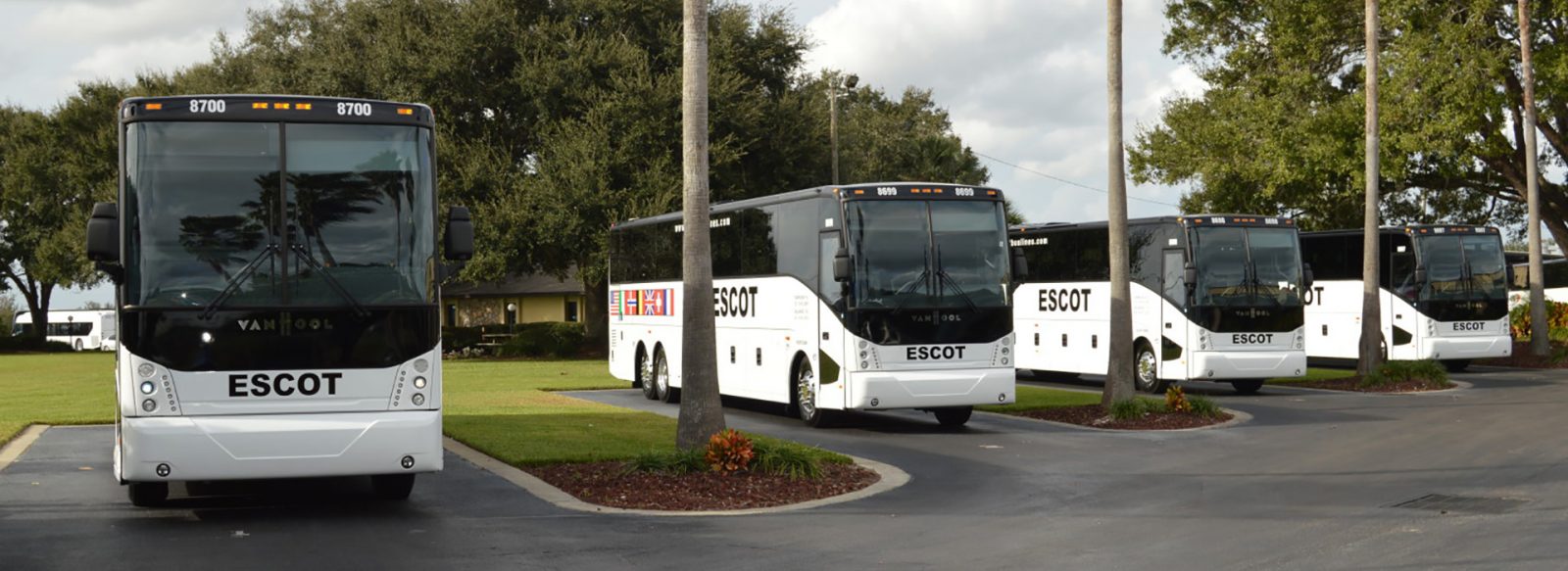 ESCOT Bus Lines Fleet of Charter Bus Rentals
