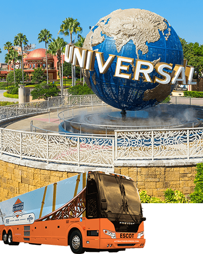 ESCOT Bus Lines Attraction Express Shuttle Bus Service to Universal Studios